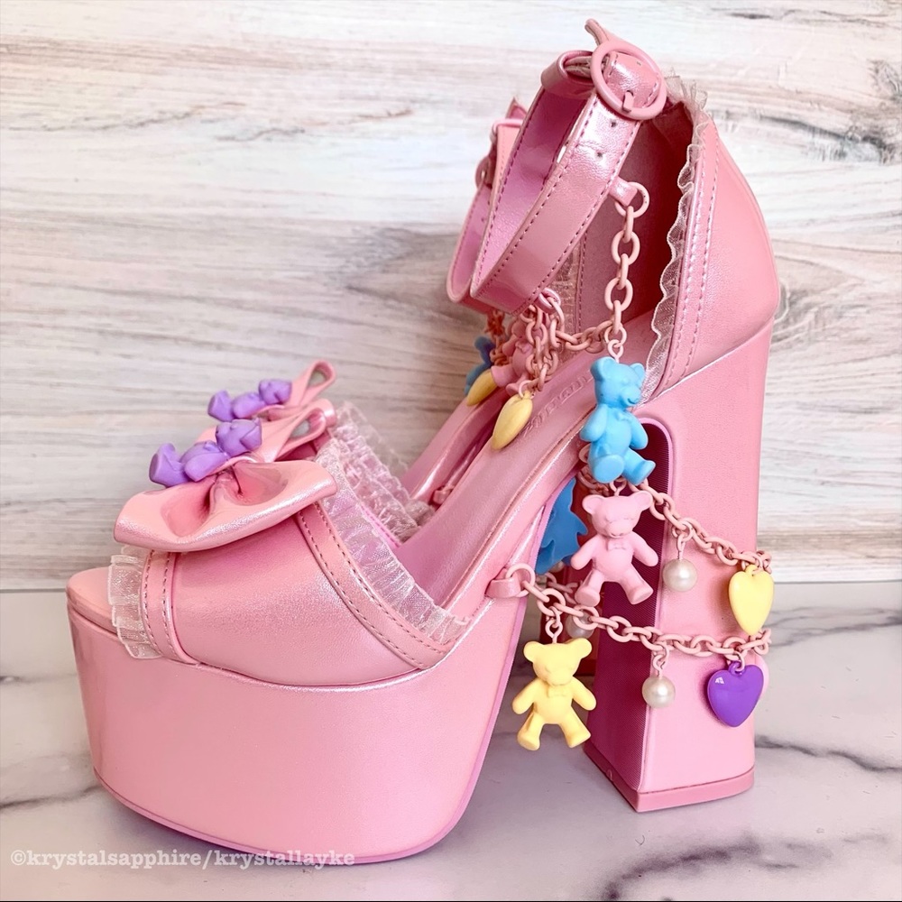 Dollskill Sugar Thrillz Sweet Loving Revelation Platform Heels Pastel Kawaii - Picture 4 of 11